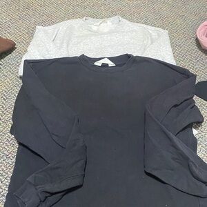 Girls Black and Gray Sweater Set